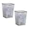 Mind Reader 2 Piece Square Metal Mesh Waste Basket Set